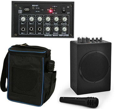 Amplificateur de Voix, Système de Sonorisation Rechargeable 12W (1200mAh)  avec Microphone Filaire pour les Enseignants, Guide Touristique et plus  (Noir) : : Instruments de musique et Sono